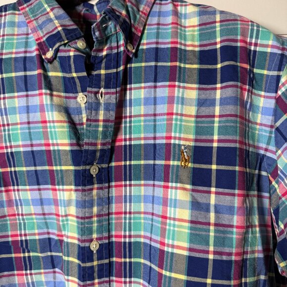 Ralph Lauren Short Sleeve Button Down Plaid Blue, White, Pink, Yellow...Size XXL - Picture 5 of 7